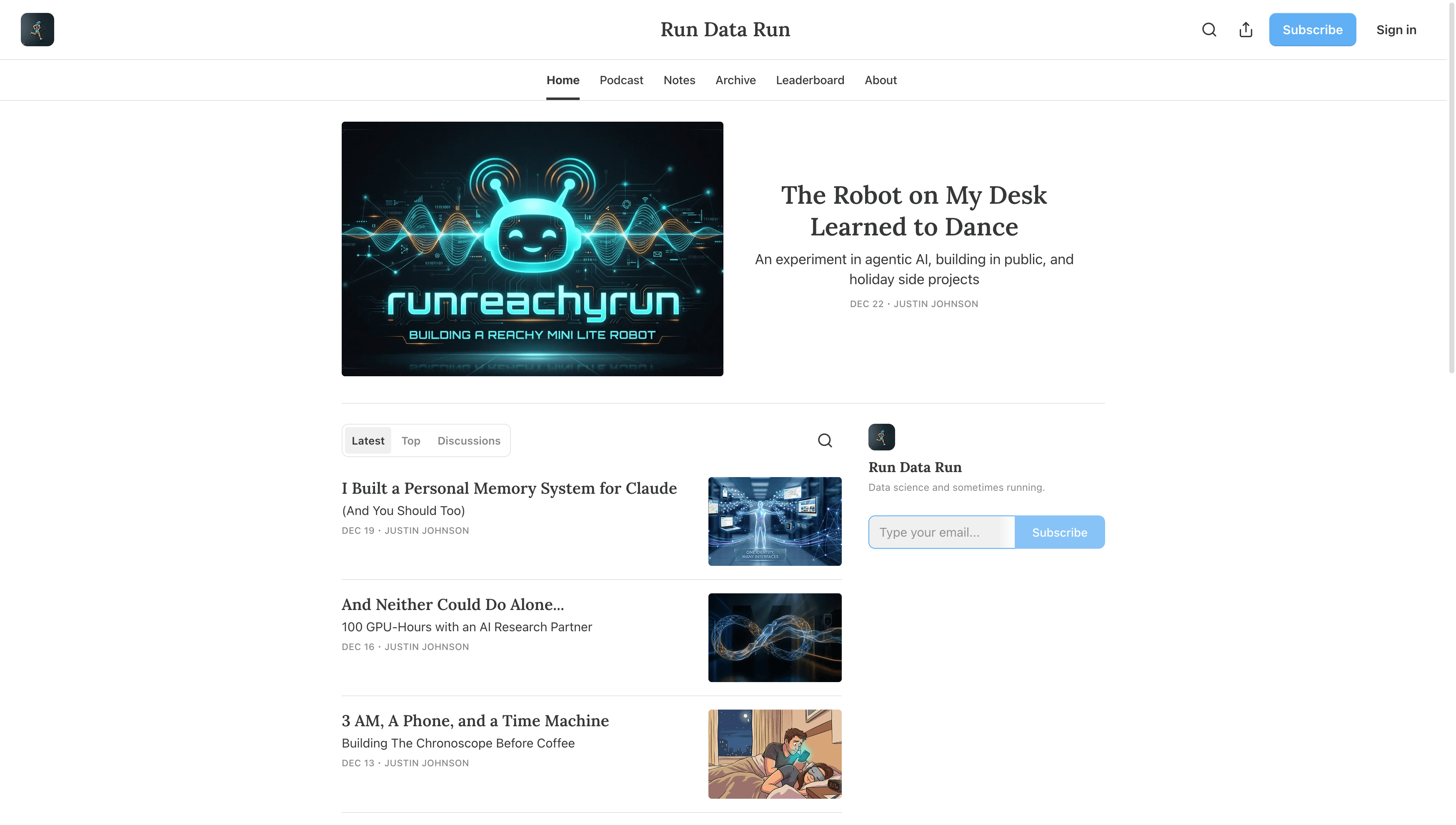rundatarun.io live preview