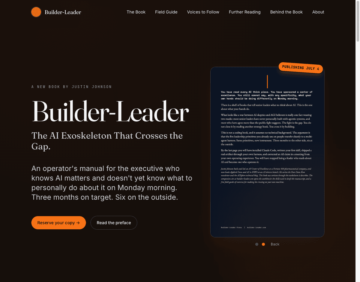 Builder-Leader (the book) live preview