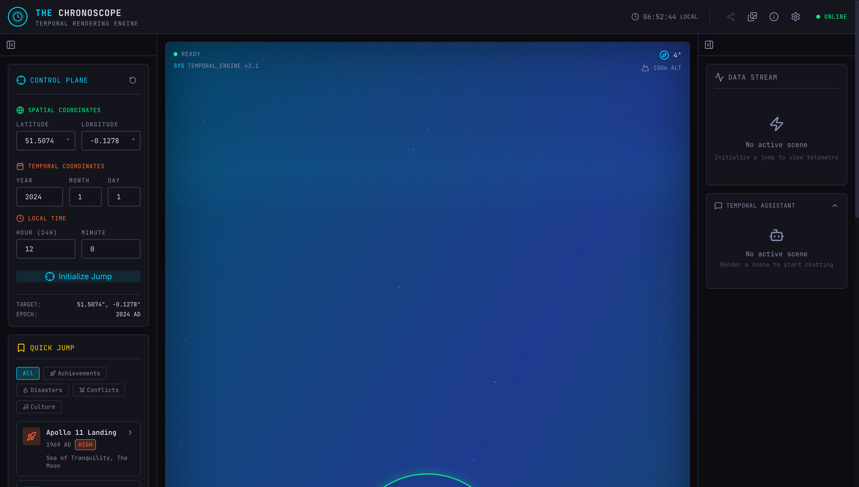 Chronoscope live screenshot
